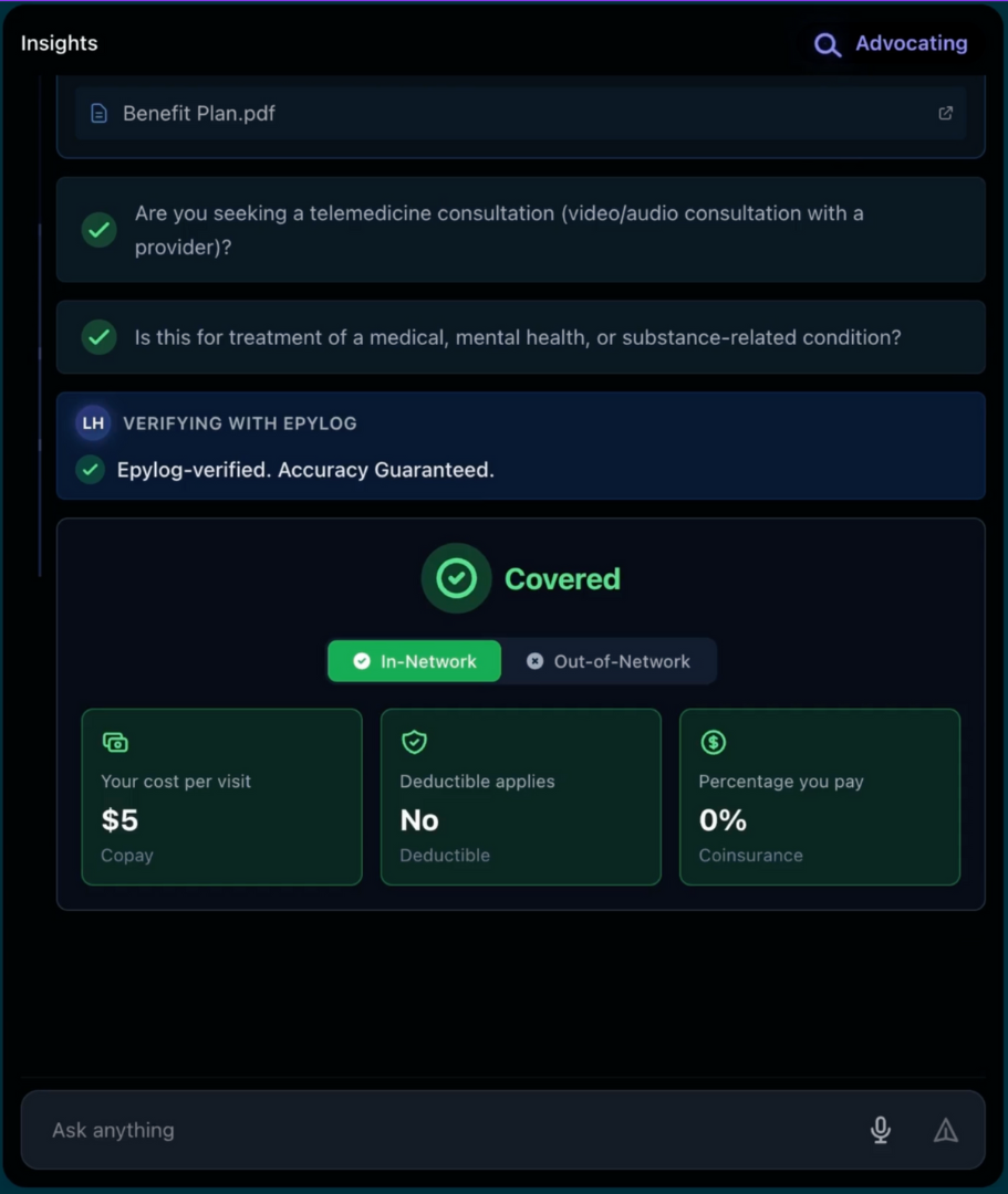 Proxima Healthcare AI Assistant Interface